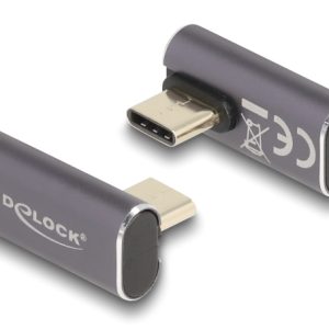 DELOCK αντάπτορας USB-C 60048, αρσενικό σε θηλυκό, 100W, 40Gbps, γκρι