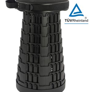 HOME USE πτυσσόμενο καρεκλάκι HUH-0235 με μαξιλάρι, αντοχή έως 250kg, 25.5x45cm, μαύρο