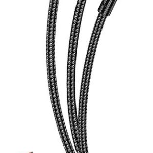 KAKUSIGA καλώδιο USB σε USB-C/Lightning/Micro USB KSC-1026, 5A, 480Mbps, 1.2m, μαύρο