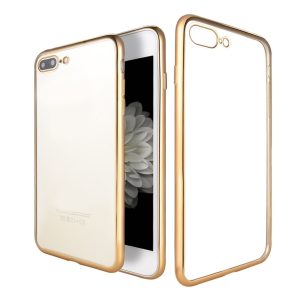 POWERTECH Θήκη Metal TPU για iPhone 7/8 Plus, Gold