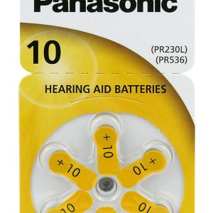 PANASONIC μπαταρίες ακουστικών βαρηκοΐας PR10, mercury free, 1.4V, 6τμχ