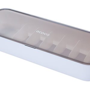 ECOCO κουτί οργάνωσης καλωδίων E2206 με ταινία τύπου velcro, λευκό